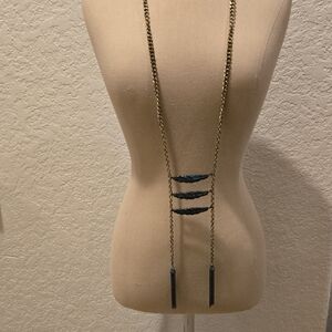 Gold, Black, Turquoise  Women's Necklace